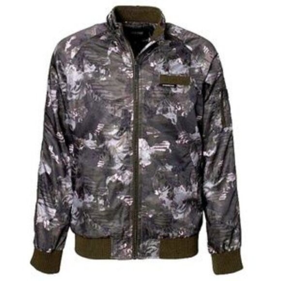 Girls Members Only Satin Camo Boyfriend Jacket - Picture 1 of 10
